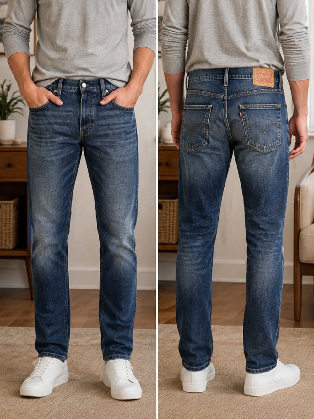 Levi's 511 Slim Fit Jeans Men's W32 L30 Blue Denim Medium Wash Stretch Pants